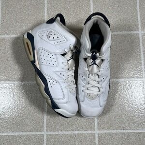 Nike Air Jordan 6 Retro GS 'Midnight Navy 384665-141 Youth Size 7y